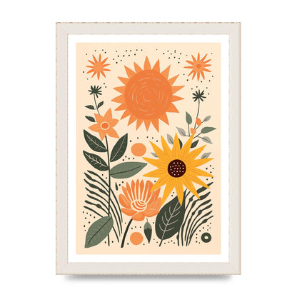 Celestial Boho Calm Sun and Moon Art