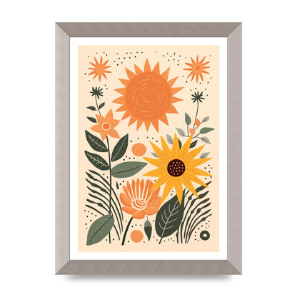 Celestial Boho Calm Sun and Moon Art