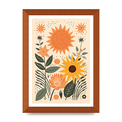 Celestial Boho Calm Sun and Moon Art