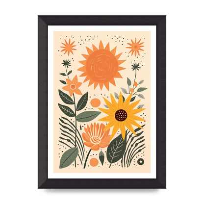 Celestial Boho Calm Sun and Moon Art