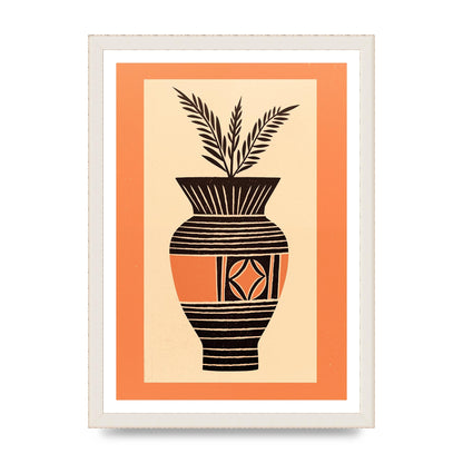 Boho Vase Outline Bold Lines Grainy Finish
