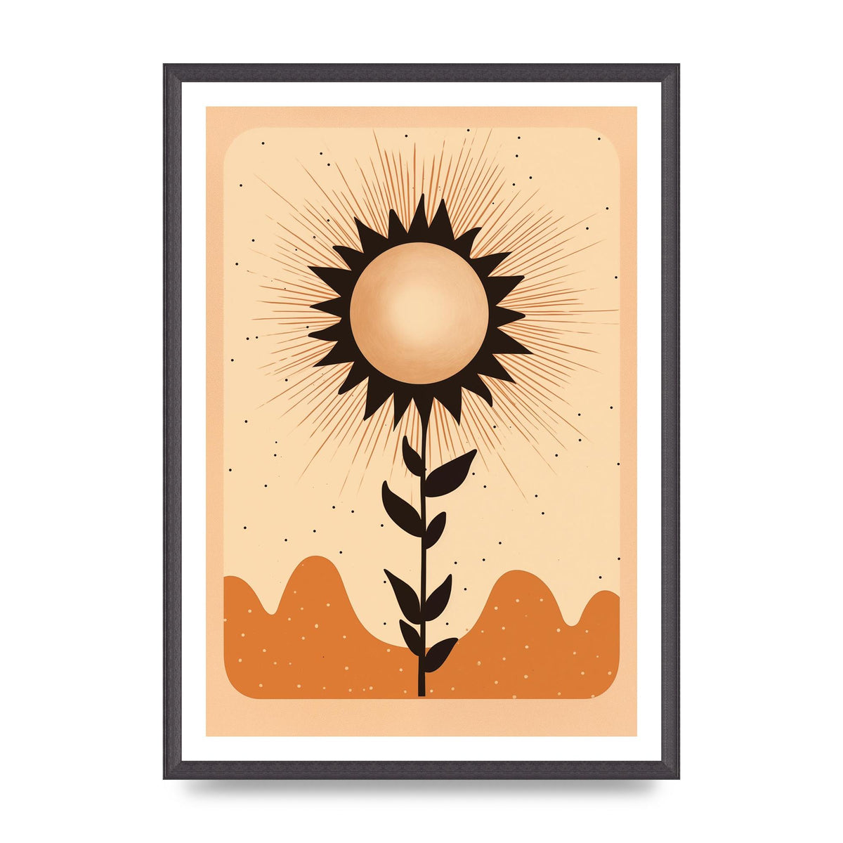 Sunrise Serenity Minimalist Boho Sun