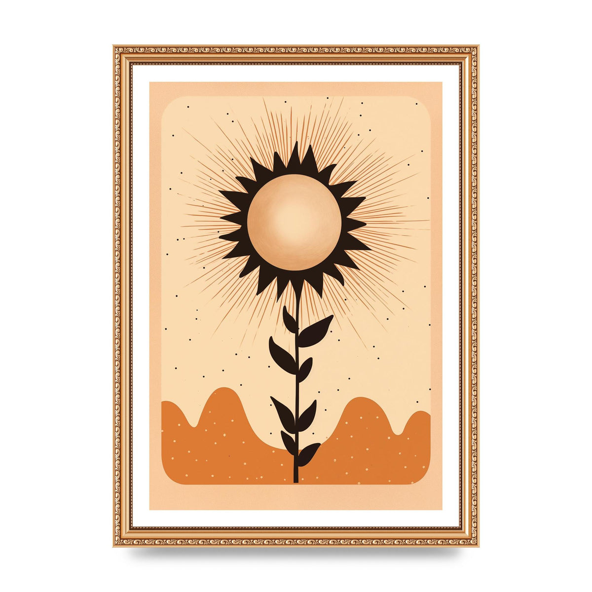 Sunrise Serenity Minimalist Boho Sun