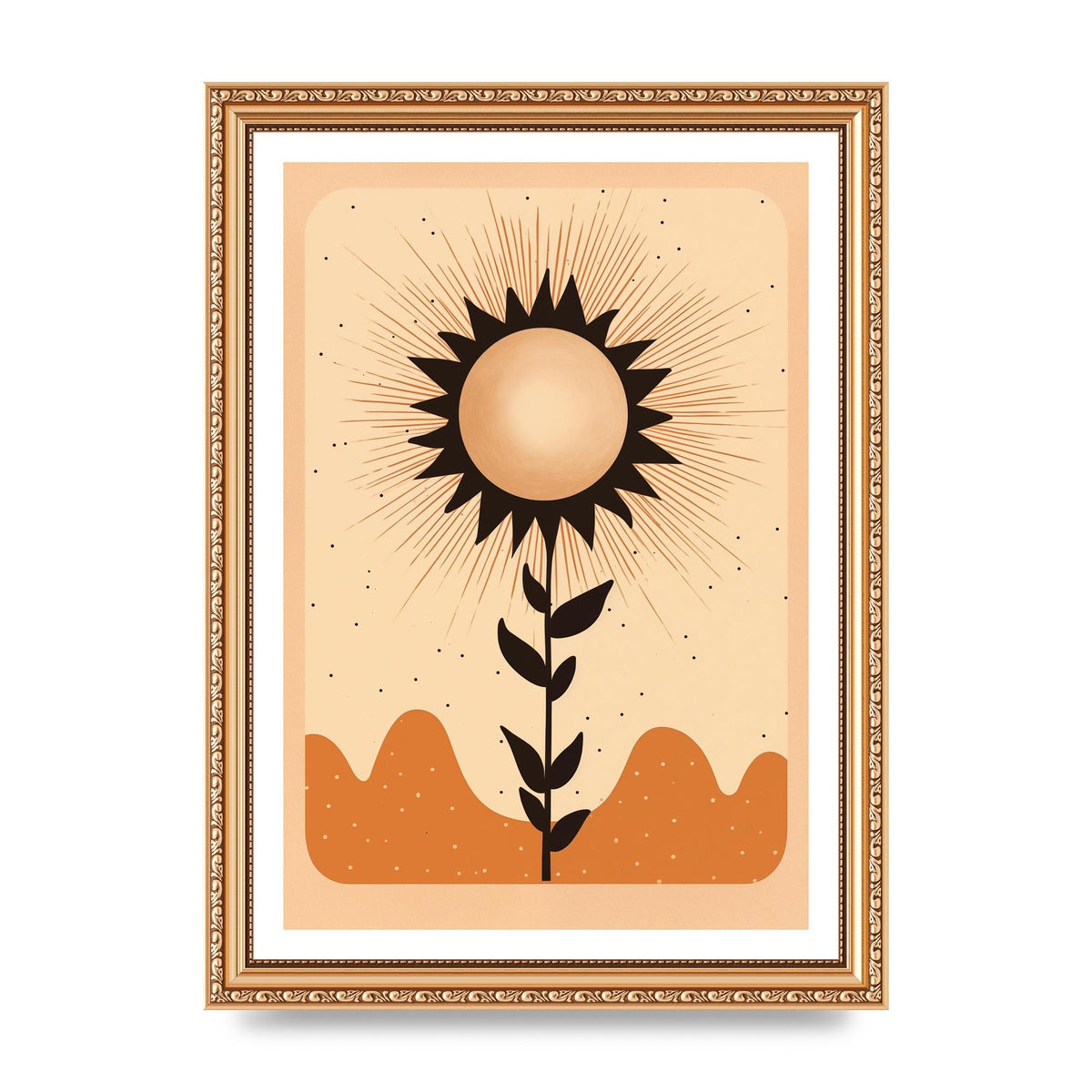 Sunrise Serenity Minimalist Boho Sun