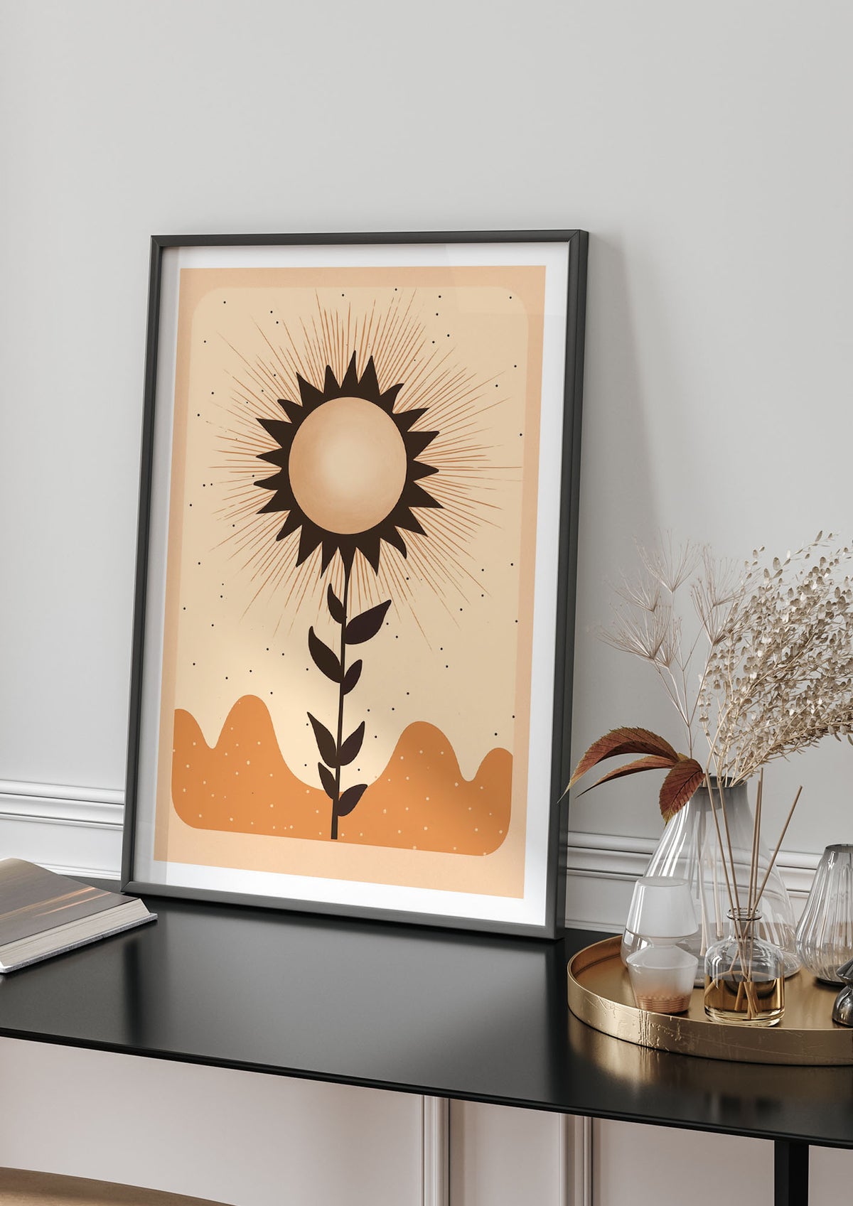 Sunrise Serenity Minimalist Boho Sun
