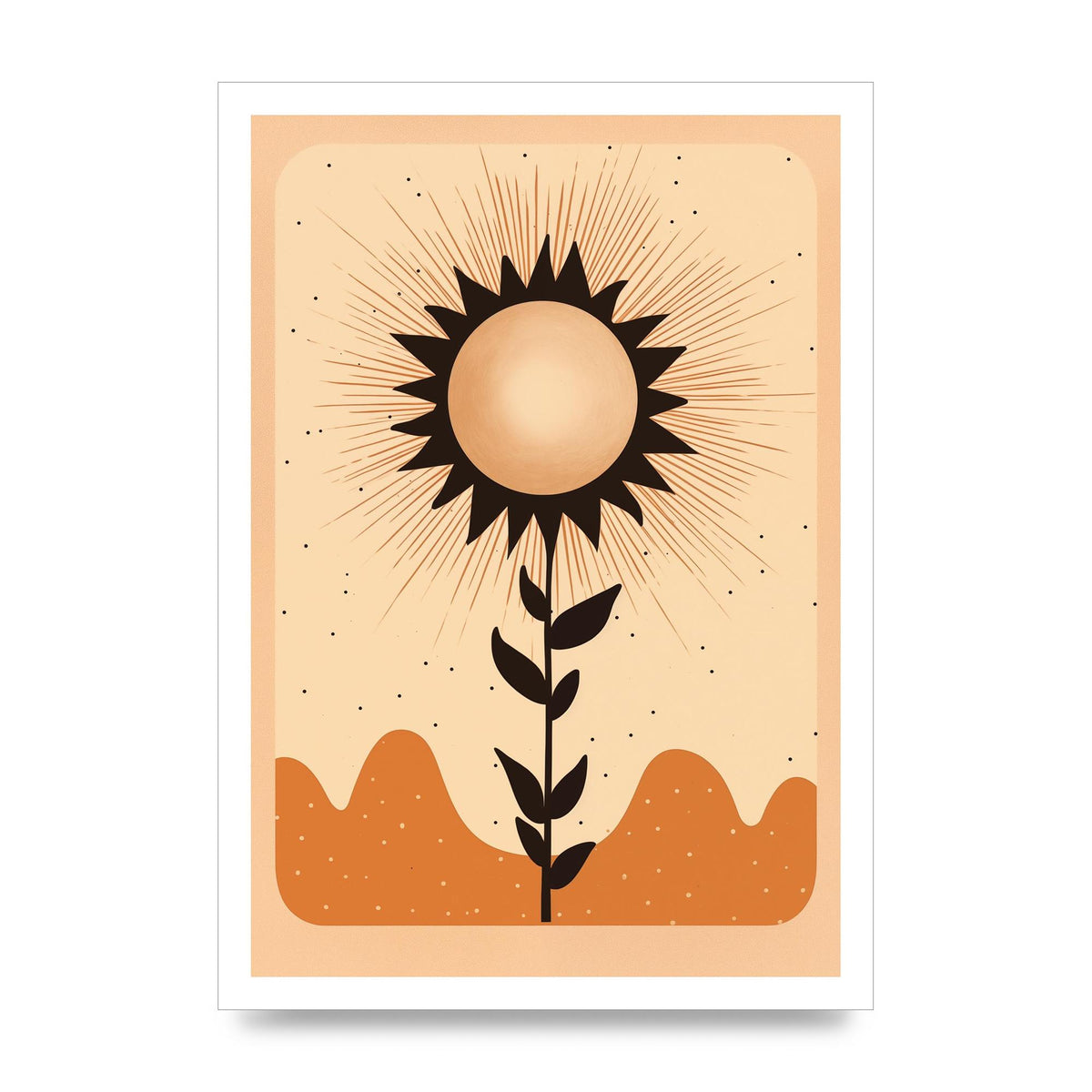 Sunrise Serenity Minimalist Boho Sun