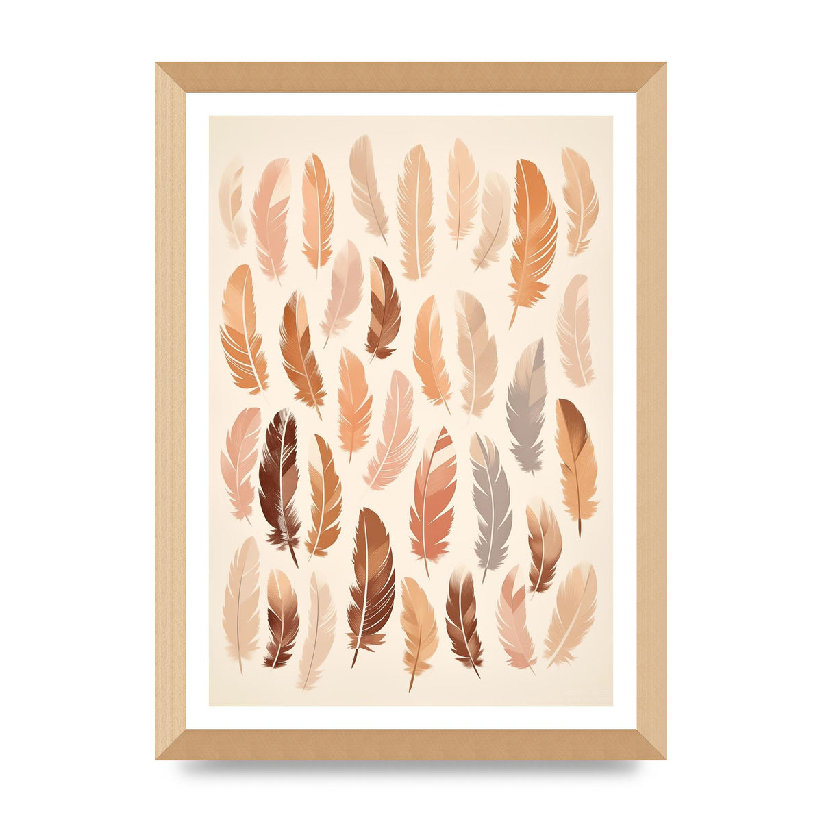 Feathered Peace Minimalist Boho Print