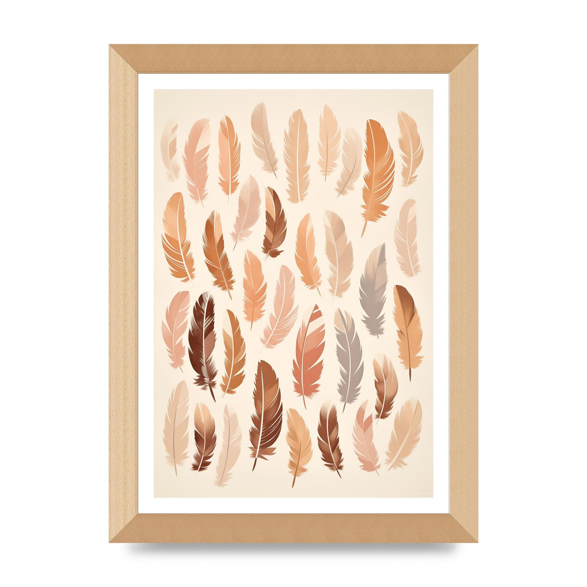 Feathered Peace Minimalist Boho Print