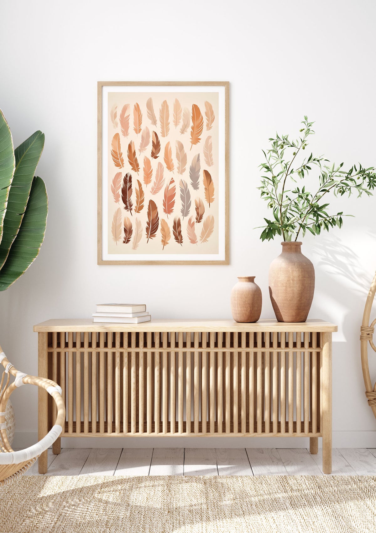 Feathered Peace Minimalist Boho Print