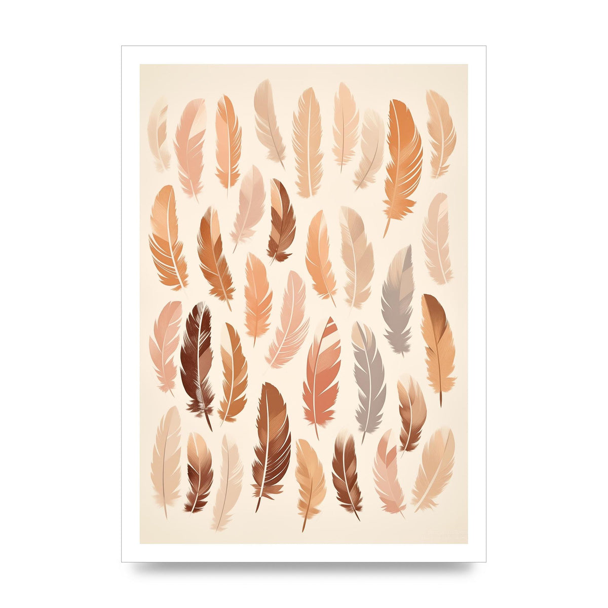 Feathered Peace Minimalist Boho Print