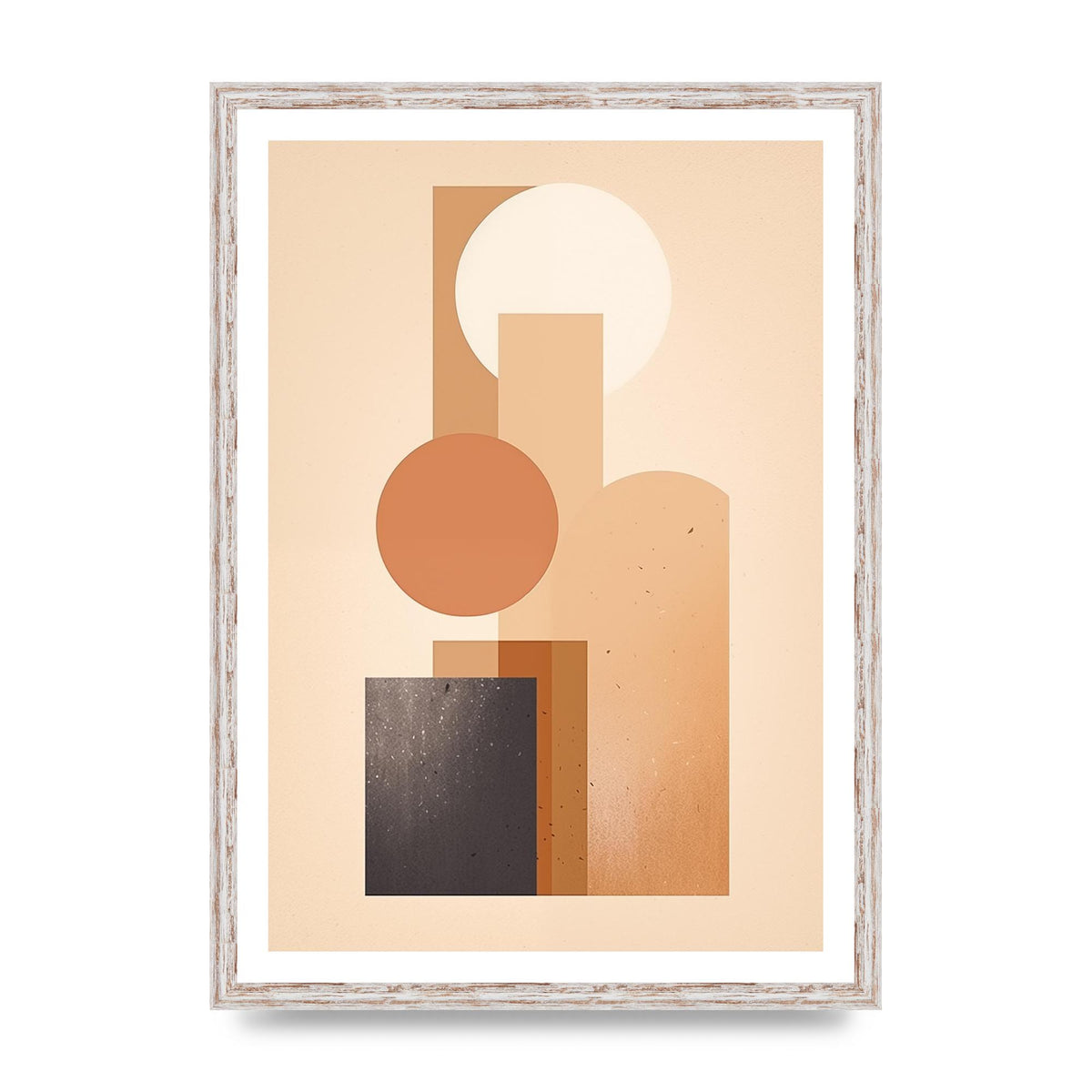 Geometric Serenity Beige and Cream Boho Print