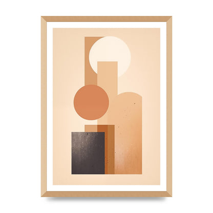 Geometric Serenity Beige and Cream Boho Print