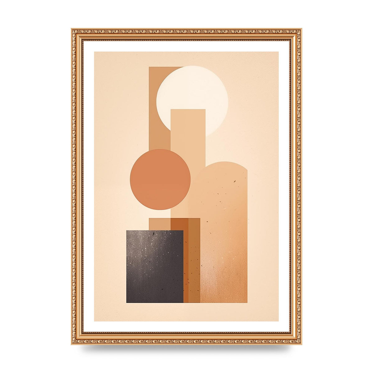Geometric Serenity Beige and Cream Boho Print