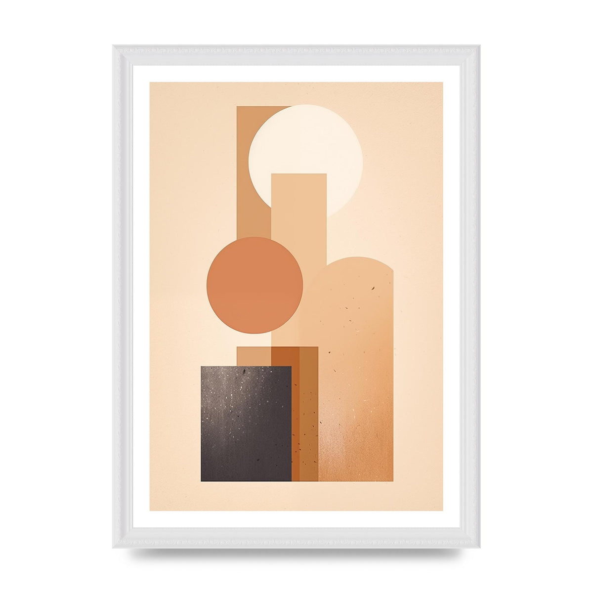 Geometric Serenity Beige and Cream Boho Print