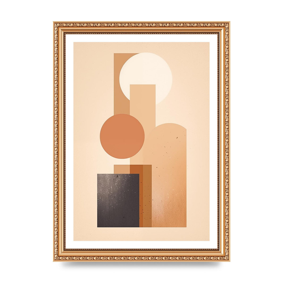 Geometric Serenity Beige and Cream Boho Print