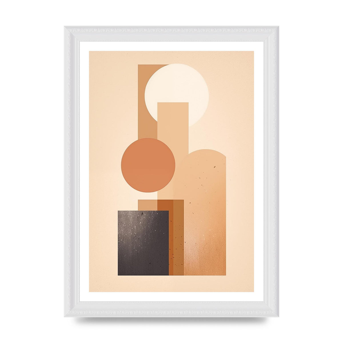 Geometric Serenity Beige and Cream Boho Print