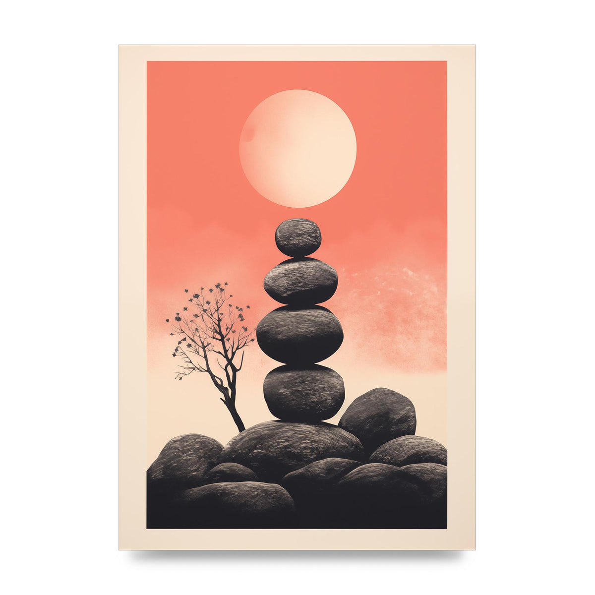 Pebble Haven Serene Boho Art