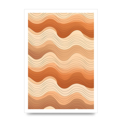 Boho Waves Tranquil Beige and Brown Hues
