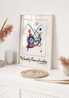 An unframed print of wassily kandinsky violet 1923 a famous paintings illustration in multicolour and beige accent colour