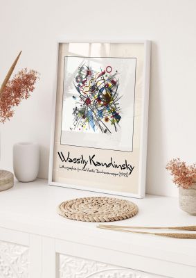 An unframed print of wassily kandinsky lithographie fur die vierte bauhausmappe 1922 a famous paintings illustration in multicolour and beige accent colour