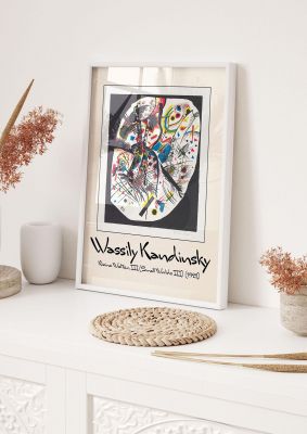 An unframed print of wassily kandinsky kleine welten iii small worlds iii 1922 a famous paintings illustration in multicolour and beige accent colour