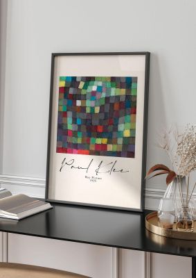 An unframed print of paul klee may picture 1925 a famous paintings illustration in multicolour and beige accent colour