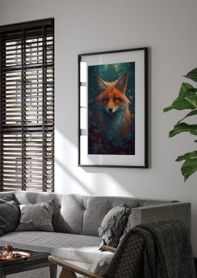 Enigmatic Fox Spirit Amidst Forest Art Print