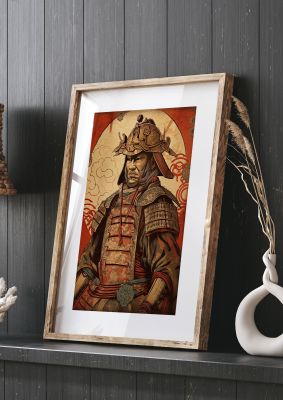 Stoic Samurai Warrior Art Print for Historians