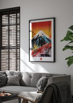Mount Fuji in Bold Screen Print