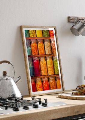Vibrant Spice Spectrum Jars Display