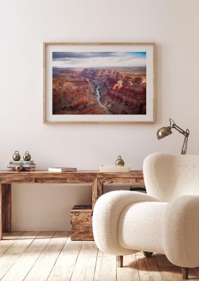 An unframed print of north south rim grand canyon travel photograph in pink