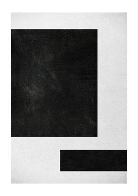 An unframed print of black white abstract 1 in monochrome