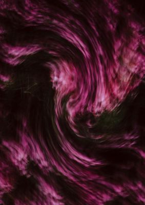 An unframed print of pink light swirl pattern pattern abstract in pink and black accent colour