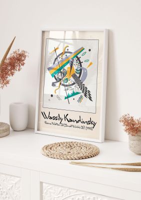 An unframed print of wassily kandinsky kleine welten iv small worlds iv 1922 a famous paintings illustration in multicolour and beige accent colour