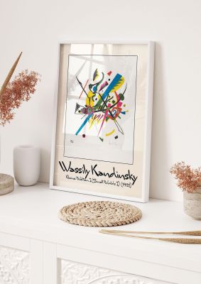 An unframed print of wassily kandinsky kleine welten i small worlds i 1922 a famous paintings illustration in multicolour and beige accent colour