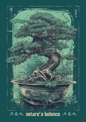 Bonsai Tree Essence Risograph