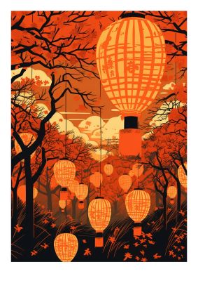 Breathtaking Lantern Festival Risograph