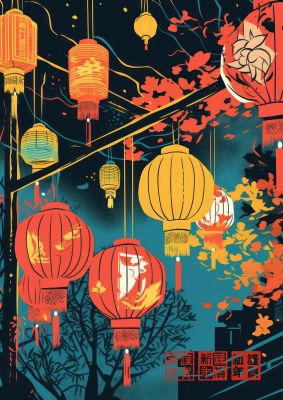 Summer Festival Night Lanterns