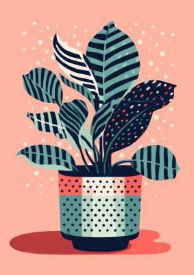 Zebra Zeal Lichtenstein-Inspired Plant