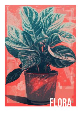 Rosenquist-Style Fragmented Houseplant