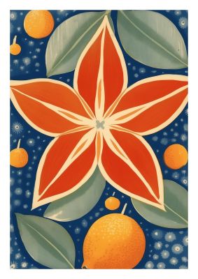 Starfruit Woodblock Artwork