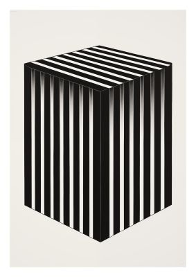 Mesmerizing Geometric Black and White Print