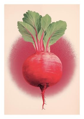 Earth-Toned Beetroot Minimal Illustration