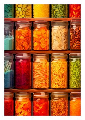 Vibrant Spice Spectrum Jars Display