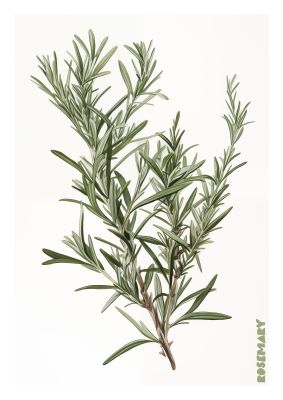 Rosemary Whispers in Minimalist Art