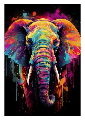 Elephants Neon Majesty