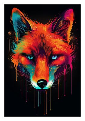 Cunning Fox in Dynamic Neon Reds