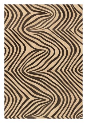 Tranquil Steps Boho Light Brown and Black Lines