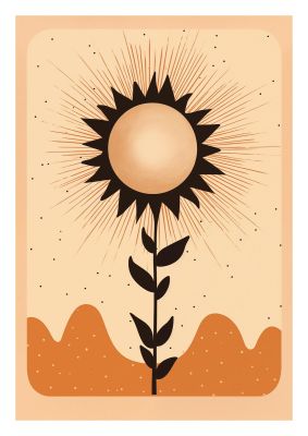 Sunrise Serenity Minimalist Boho Sun