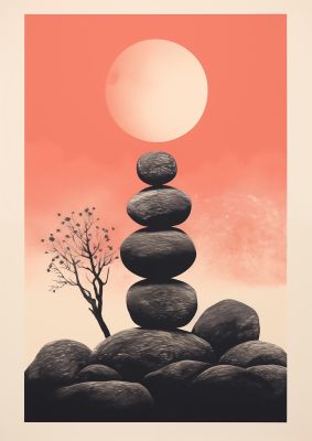 Pebble Haven Serene Boho Art